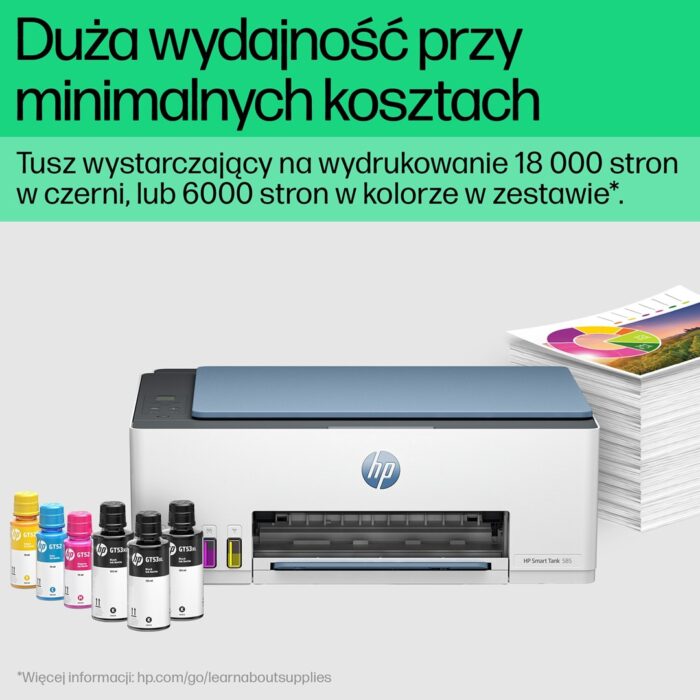 HP Smart Tank 585 kolor WIFI - obrazek 3
